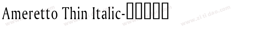 Ameretto Thin Italic字体转换